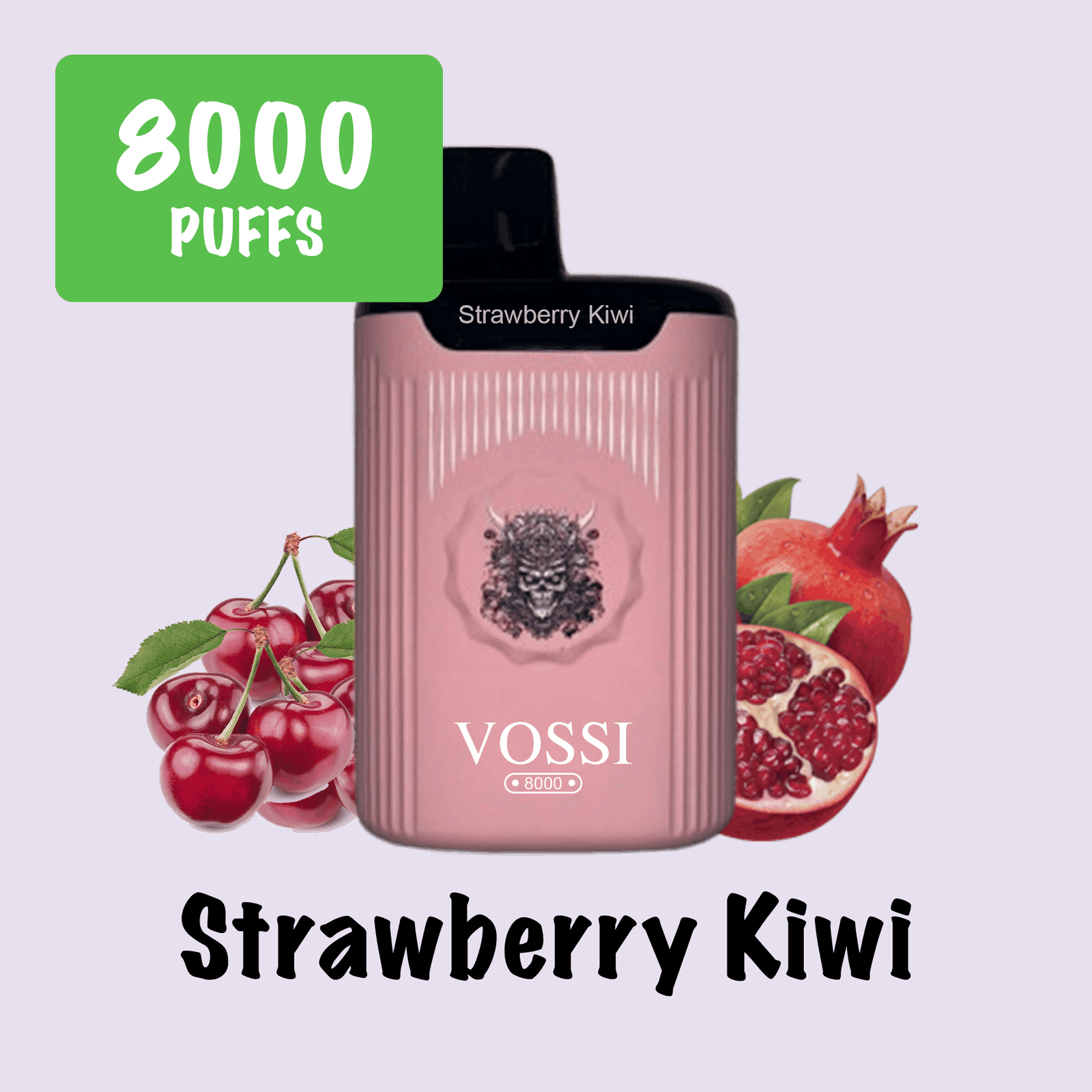 STRAWBERRY KIWI – VOSSI – 8000 PUFFS
