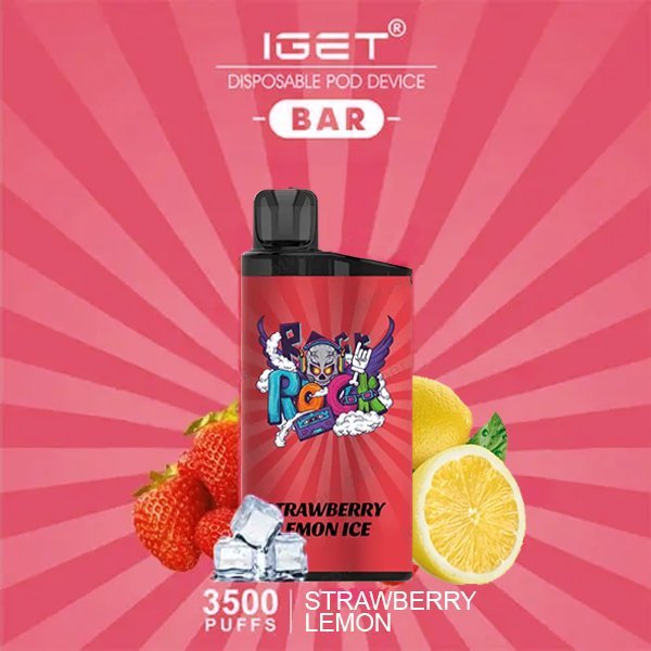 STRAWBERRY LEMON ICE – IGET BAR – 3500 PUFFS