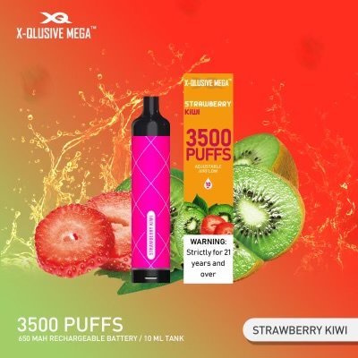 X-QLUSIVE MEGA STRAWBERRY KIWI – 3500 PUFFS